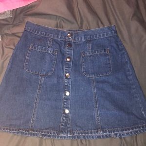 Jean button up skirt